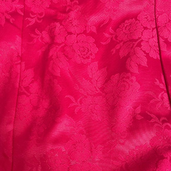 Vintage Rampage Womens Dress Satin 9 Red Mini Formal Floral Whimsigoth 90s - Picture 4 of 6